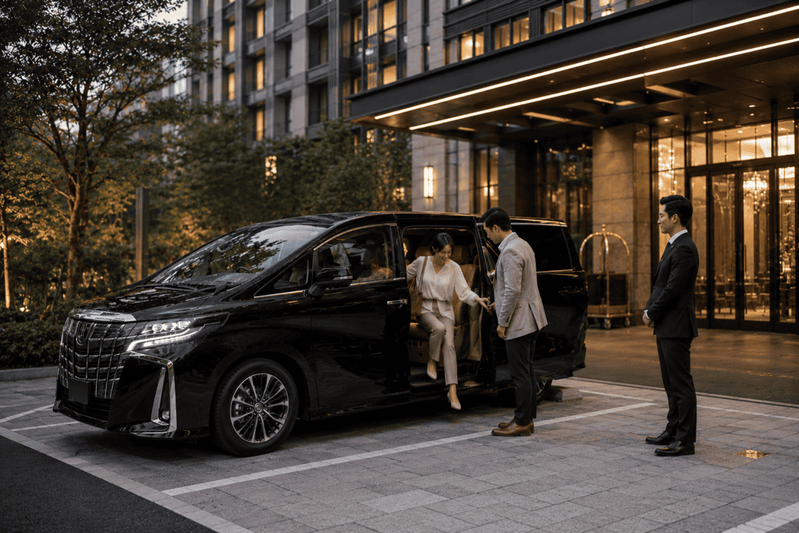 東武專車服務示意：舒適車款與飯店接送